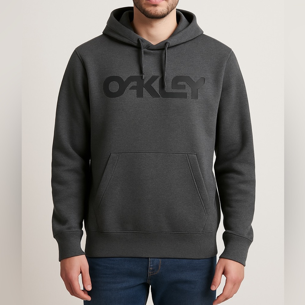 Oakley Men's Charcoal Hoodie Sweatshirt Size M